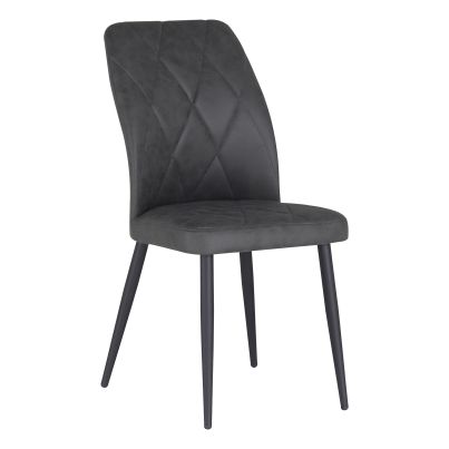Chair Vika 48x58x90cm Uras 10/dark grey