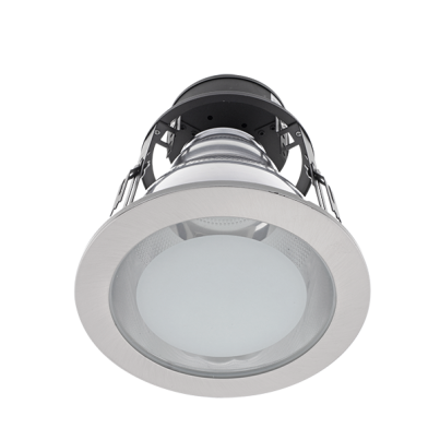 GL120E-6 downlight 1xE27 IP44 satin nickel