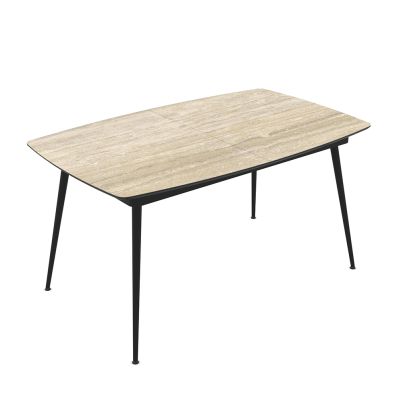 Extendable dining table Yense 145+40cm Traventen/beige