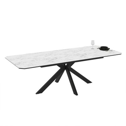 Extendable dining table Opera 180+60cm Marmo Super Matt/marble