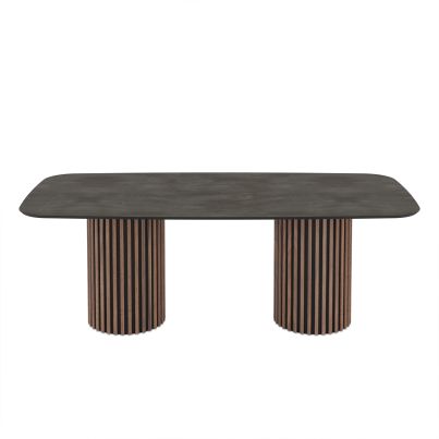 Dining table Oslo 220cm Irony Super Matt/dark grey