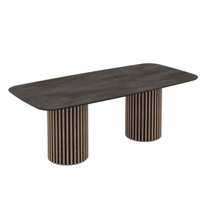 Dining table Oslo 220cm Irony Super Matt/dark grey