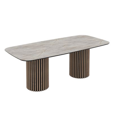 Dining table Oslo 220cm Lagina Super Matt/white