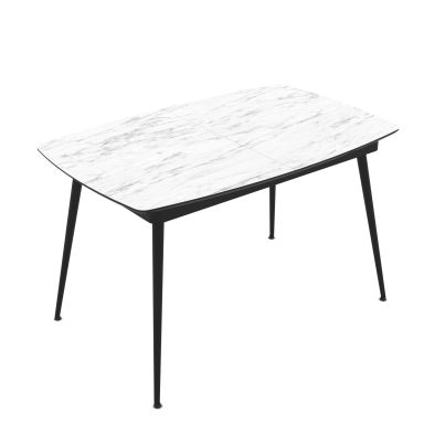 Extendable dining table Yense 125+40cm Marmo Super Matt/marble