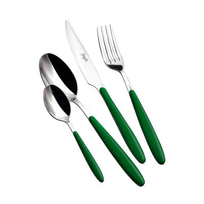 Cutlery set Salvinelli AURORA, 24pcs, Green