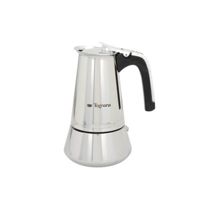 Coffee Maker for 4 Cups TOGNANA Grancucina Riflex, Steel