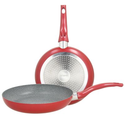 Set of 2 Pans cm 24 & 28 GRANCUCINA ROCK IN RED