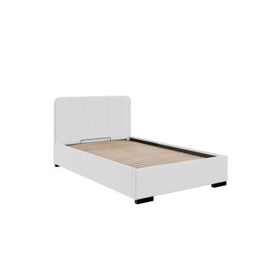 Upholstered bed SPECIFIC VELA with storage, 90x200, White