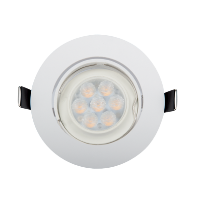 LED Plastic round spotlight High Power 6W 2700-3000K white