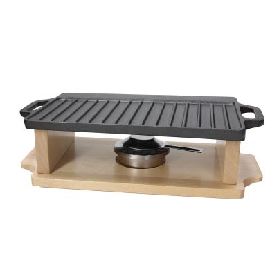 Grill with Woodstand TOGNANA Fusion Taste Ghisa, 33x20cm, Black