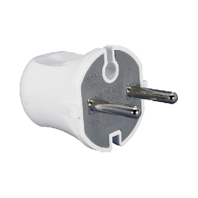 ELMARK schuko plug 10A 2P white