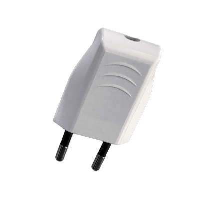 Two pin plug 6A white