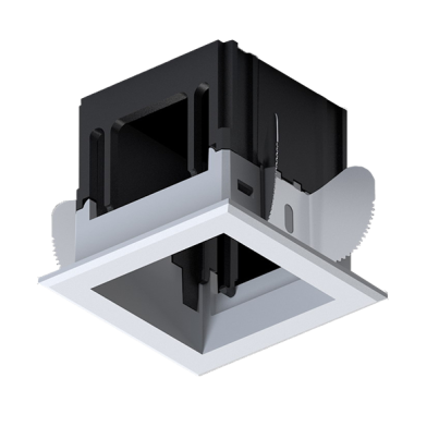 Modena 1 Module Recessed box with frame white