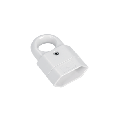 Two pole socket with hook 10A white