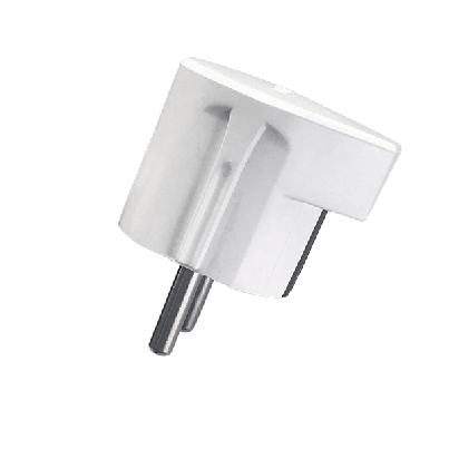 Angle schuko plug 2P+E 16A white