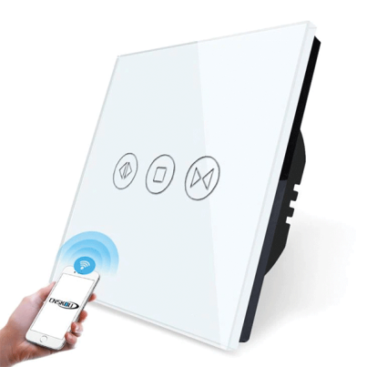 Wi-Fi smart touch curtain switch white