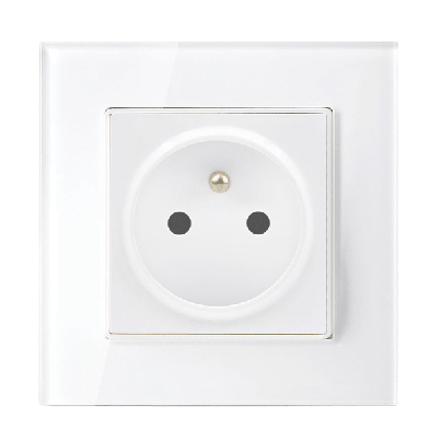 French type glass socket 16A white