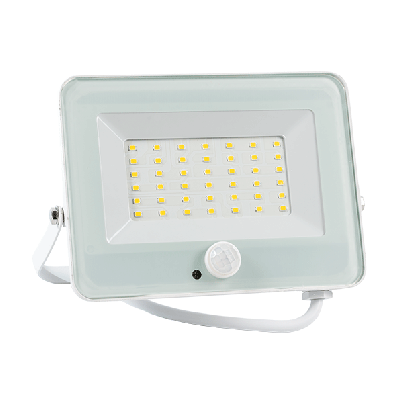 LED floodlight VEGA Slim 30W 3000K IP65 WH Sensor