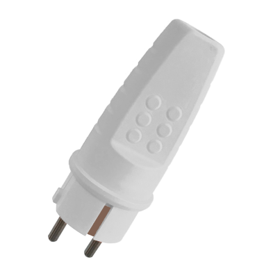 Rubber schuko plug 16A white