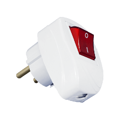 ELMARK plug with switch 16� 2�+� Lighted white