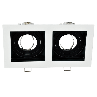 EL-110Sq2 Sq. recessed downlight GU10 white & black