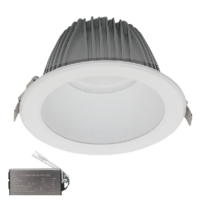 EL-6228 recessed LED downlight 13W 6500K+emergency kit