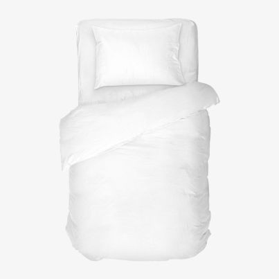 Single bed linen set DILIOS White, 3 pcs, white