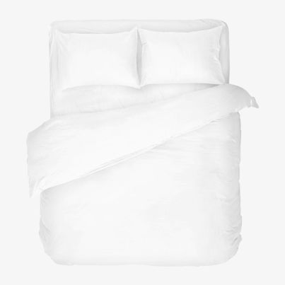 Double bed linen set DILIOS White, 4 pcs, white