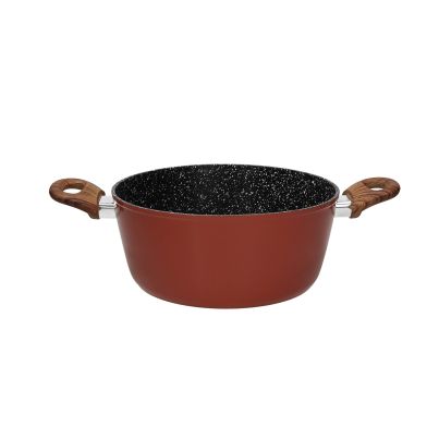 Casserole TOGNANA Rustic Stone, Two Handles, 24cm, Red