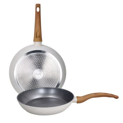 Set of 2 Pans cm 24 & 28 FORGED WHITE PEPPER BAMBOO