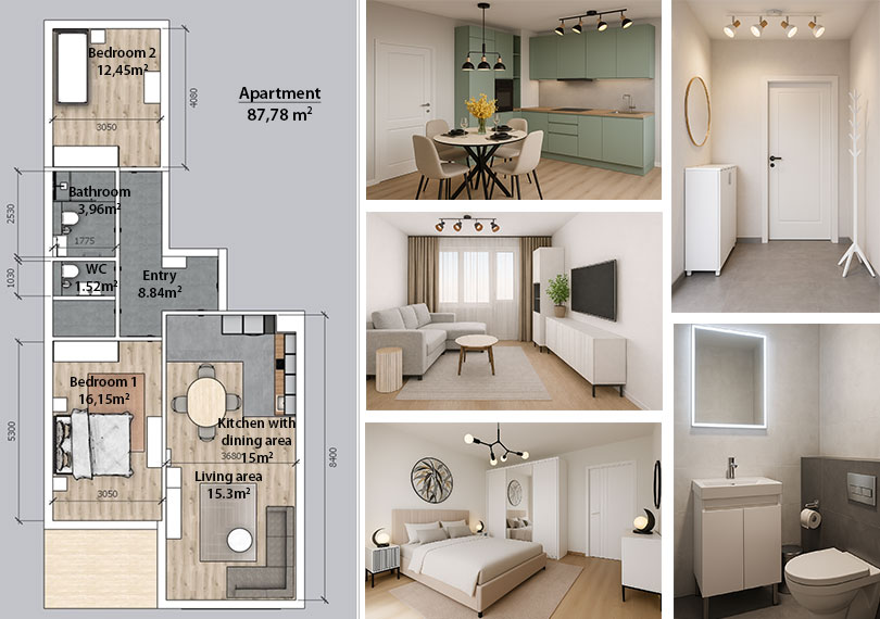 Three-room apartment